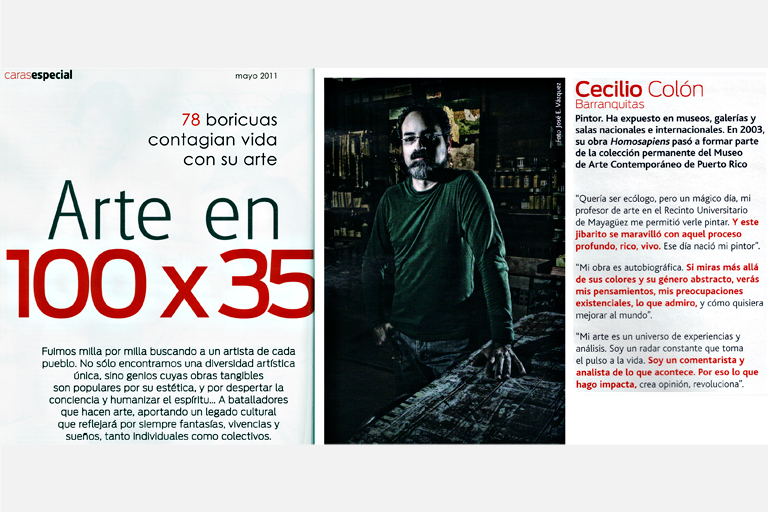 Artista reseñado en “Arte en 100 X 35: 78 boricuas contagian vida con su arte”